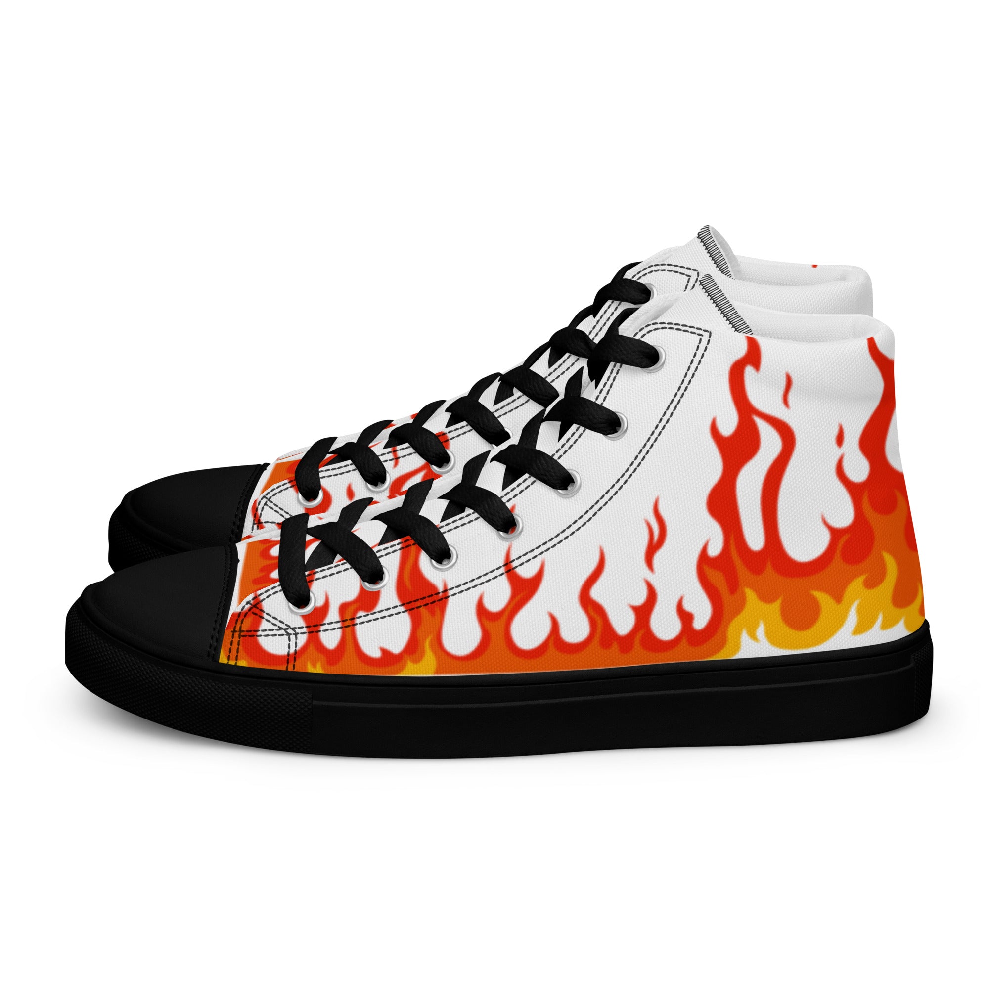 "Lil Flame" Men's high top canvas shoes