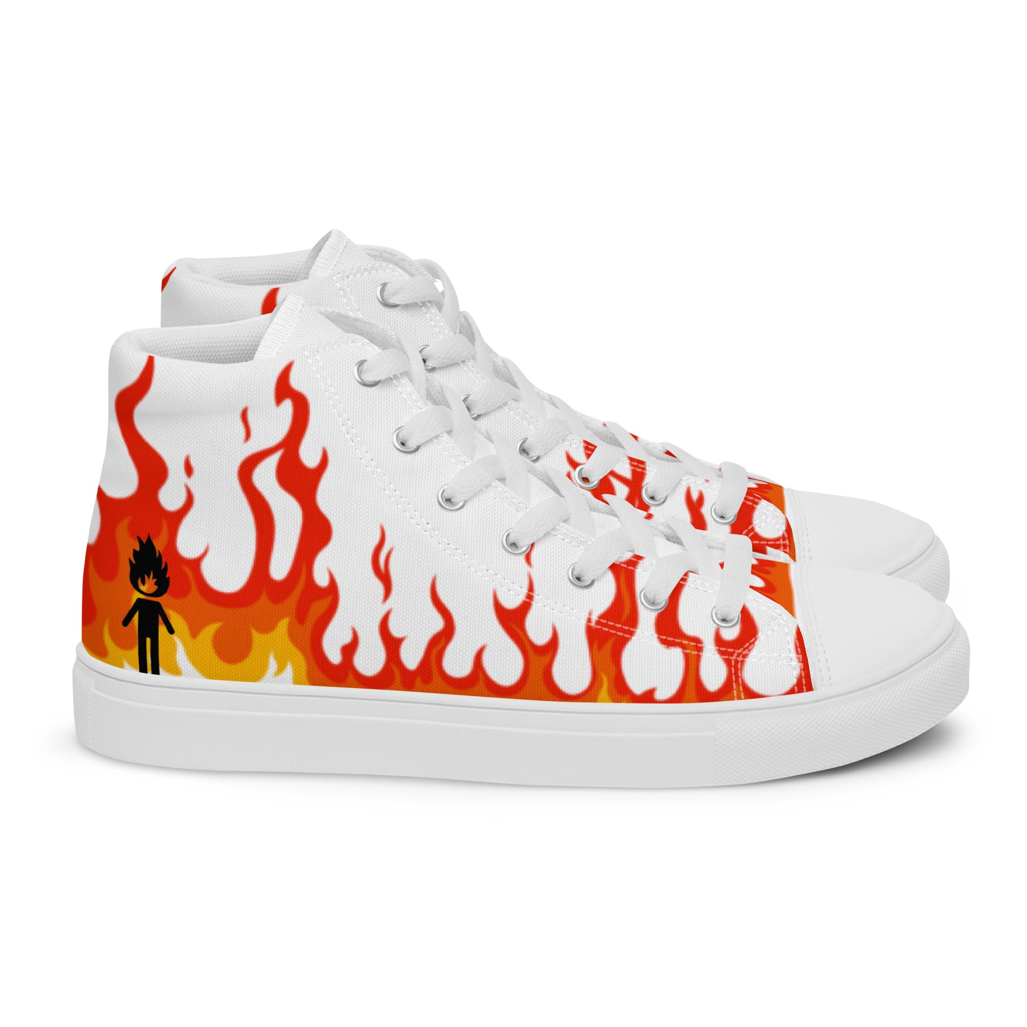 "Lil Flame" Men's high top canvas shoes